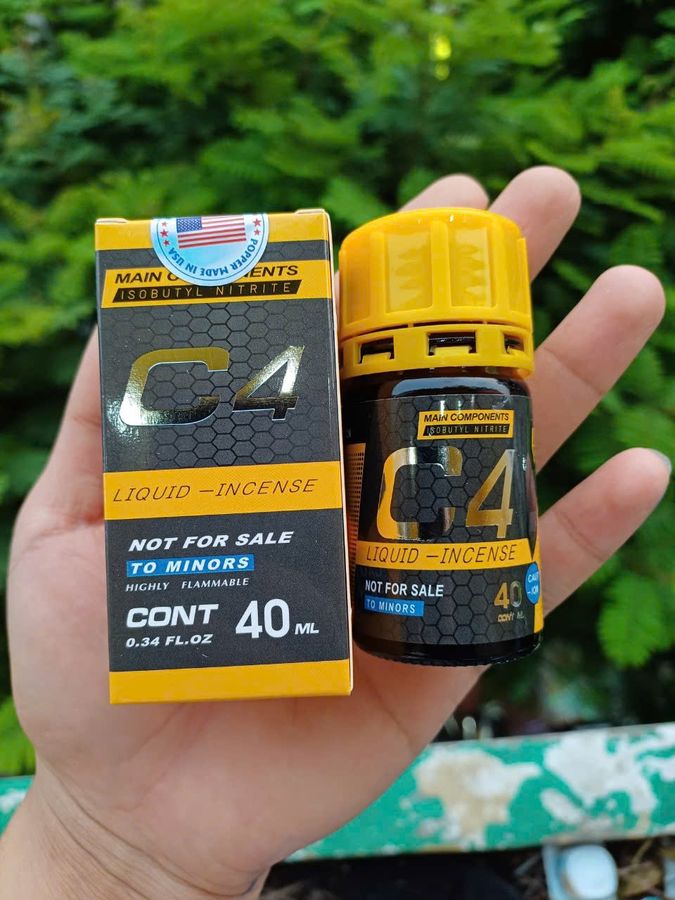 Popper 40ml C4 , Ko cồn, Mạnh Phê Lâu, Che tên