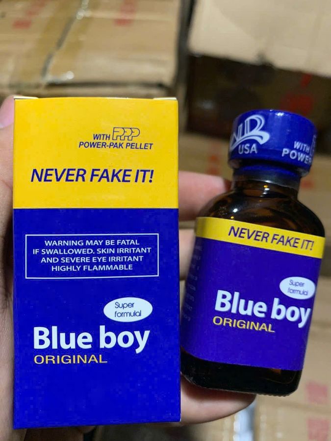 Chai Hít Tăng khoái cảm 30ml USA Blue Boy, Mạnh, Phê, Ko bỏng mũi 