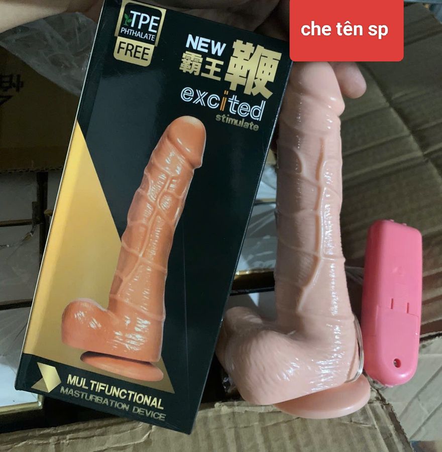 Dương vật giả rung ,xoay, thụt dùng pin, che tên sp 