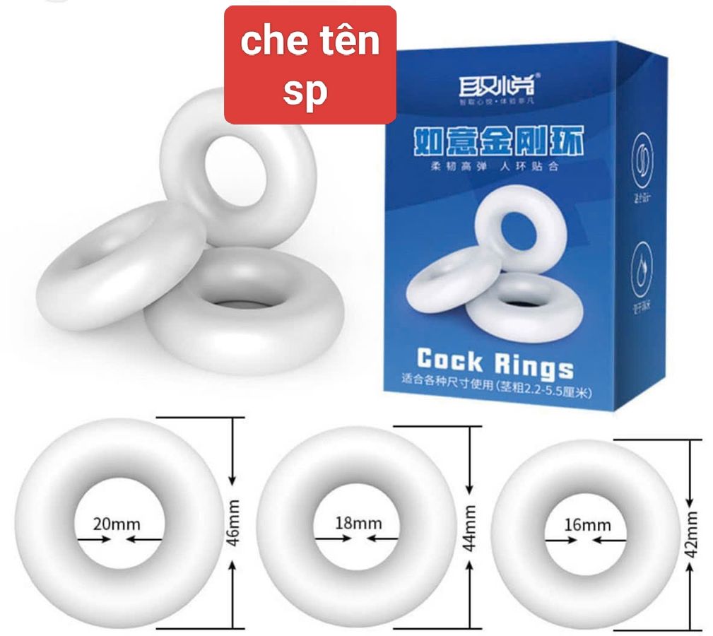 vòng đeo dương vật cao cấp bộ 3 vòng, chê tên sp