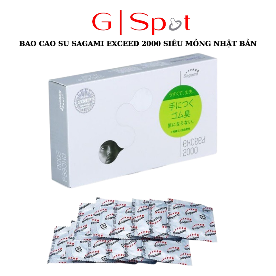 Bao Cao Su Sagami Exceed 2000 Siêu Mỏng Nhật Bản - Hộp 12 Cái