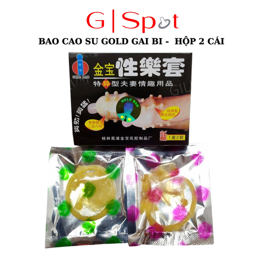 Bao Cao Su Gold Gai Bi -  Hộp 2 Cái