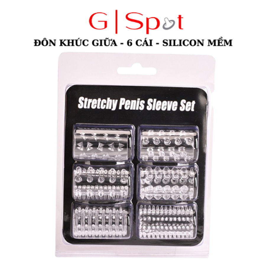 Bao Cao Su Đôn Dên Khúc Giữa 6 Kiểu - Gai Bi - Silicon Mềm
