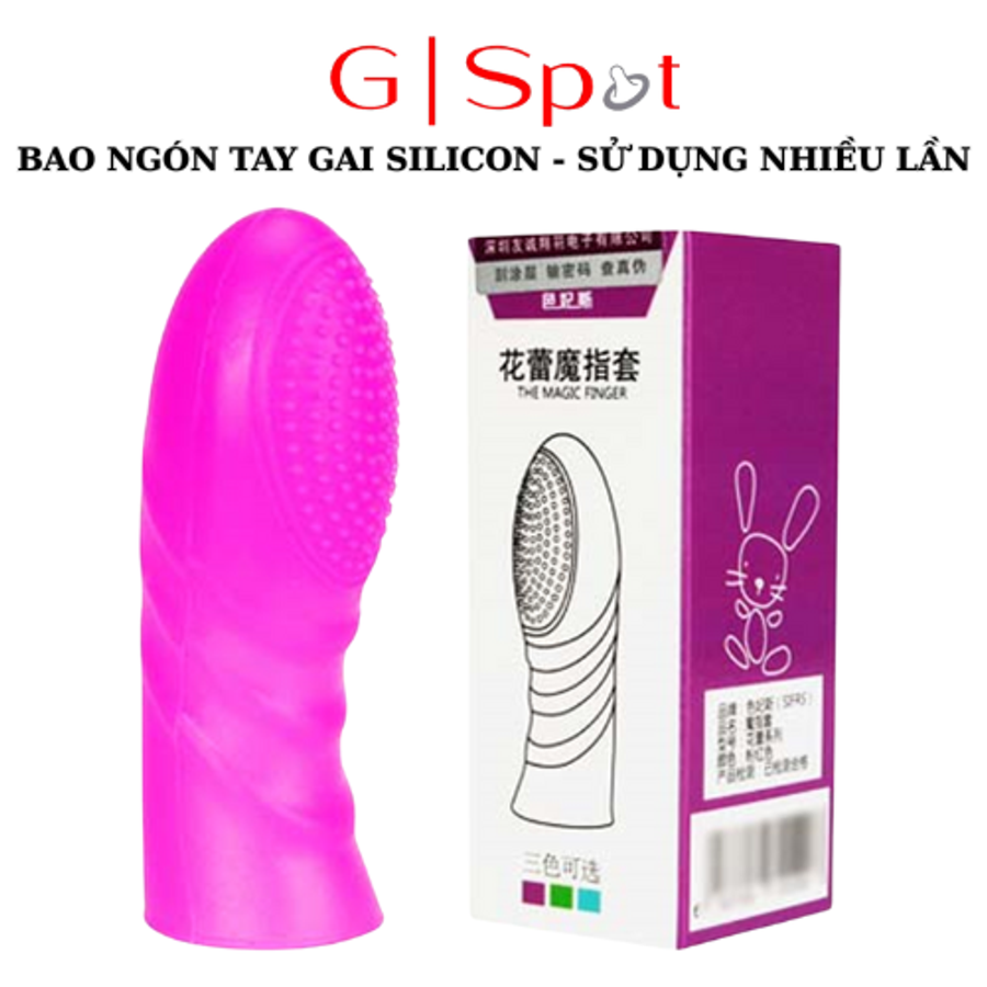 Bao Cao Su Silicon Đeo Ngón Tay Có Gai - Sử Dụng Nhiều Lần
