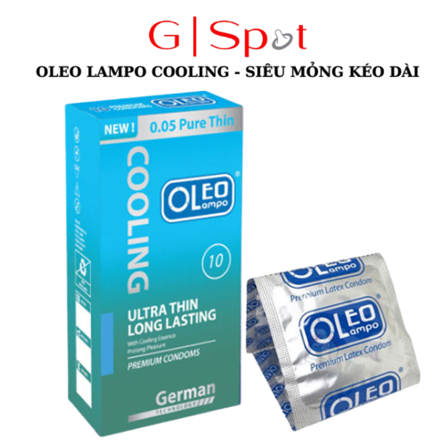 Bao Cao Su Oleo Lampo Cooling - Mát Lạnh Siêu Mỏng Kéo Dài Hương Bạc Hà