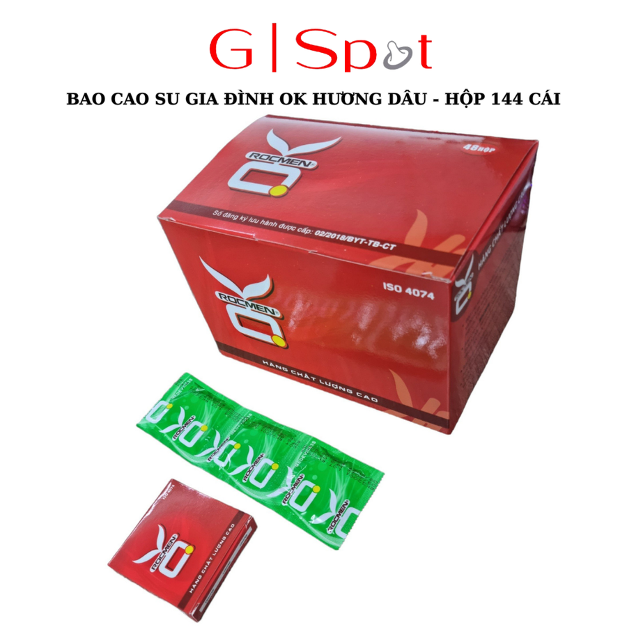 Bao Cao Su OK Cho Gia Đình Khách Sạn Giá Rẻ - Hộp 144 Cái