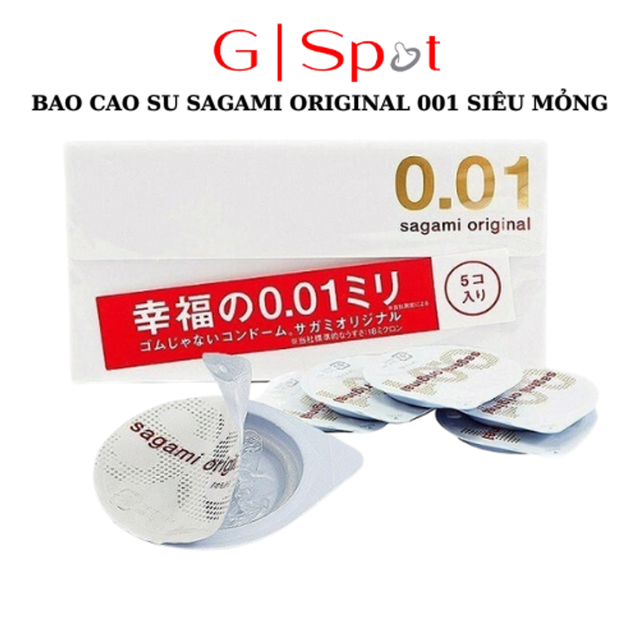 Bao Cao Su Sagami Original 0.01 Siêu Mỏng - 1 Hộp 5 Chiếc