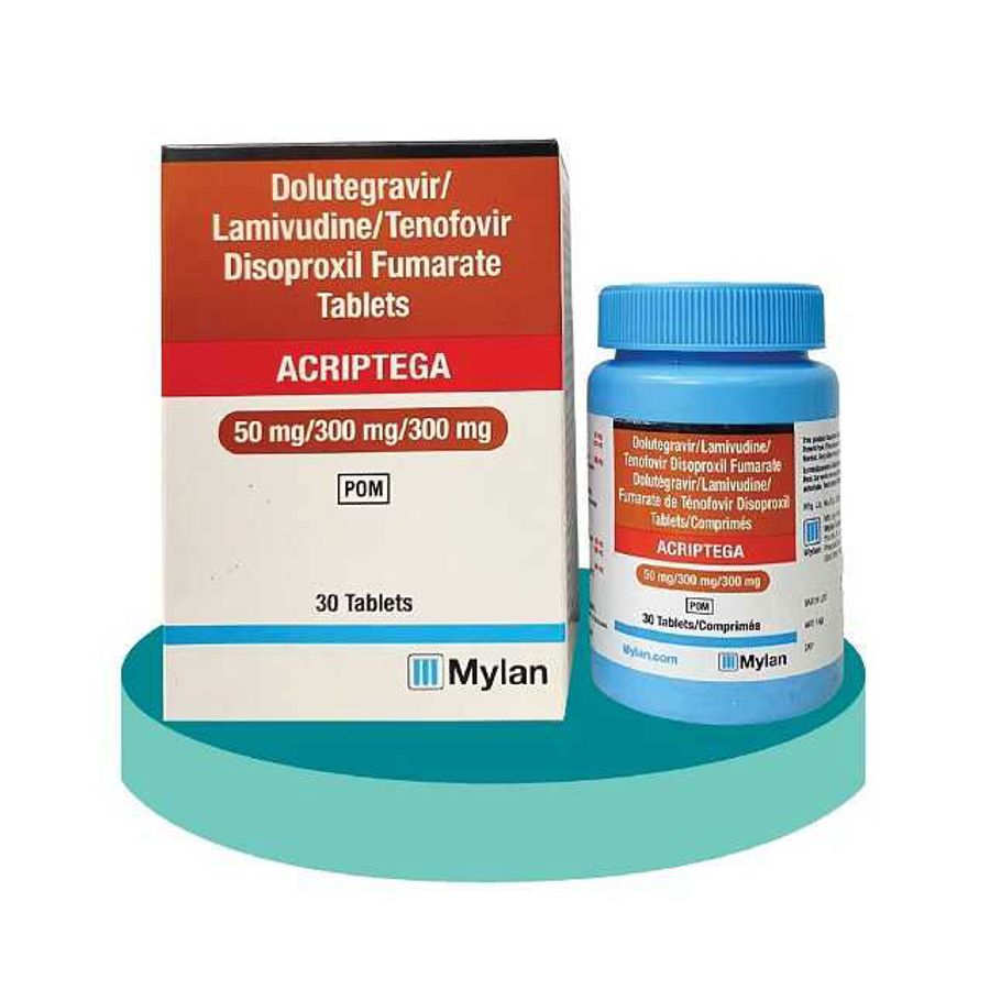 Acriptega – Arv Phòng Ngừa Phơi Nhiễm HIV – Hãng Mylan - Lọ 30 Viên