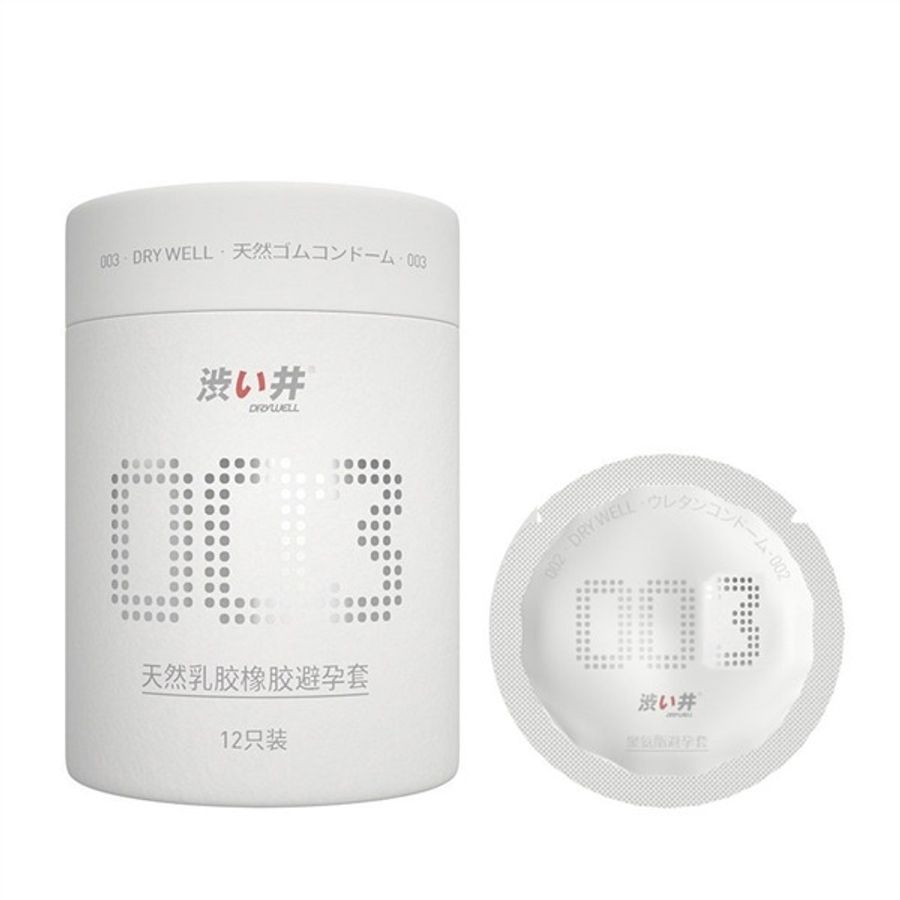 Bao cao su siêu mỏng kéo dài thời gian DryWell Ultra Thin Pro 003 12 cái che tên chính hãng