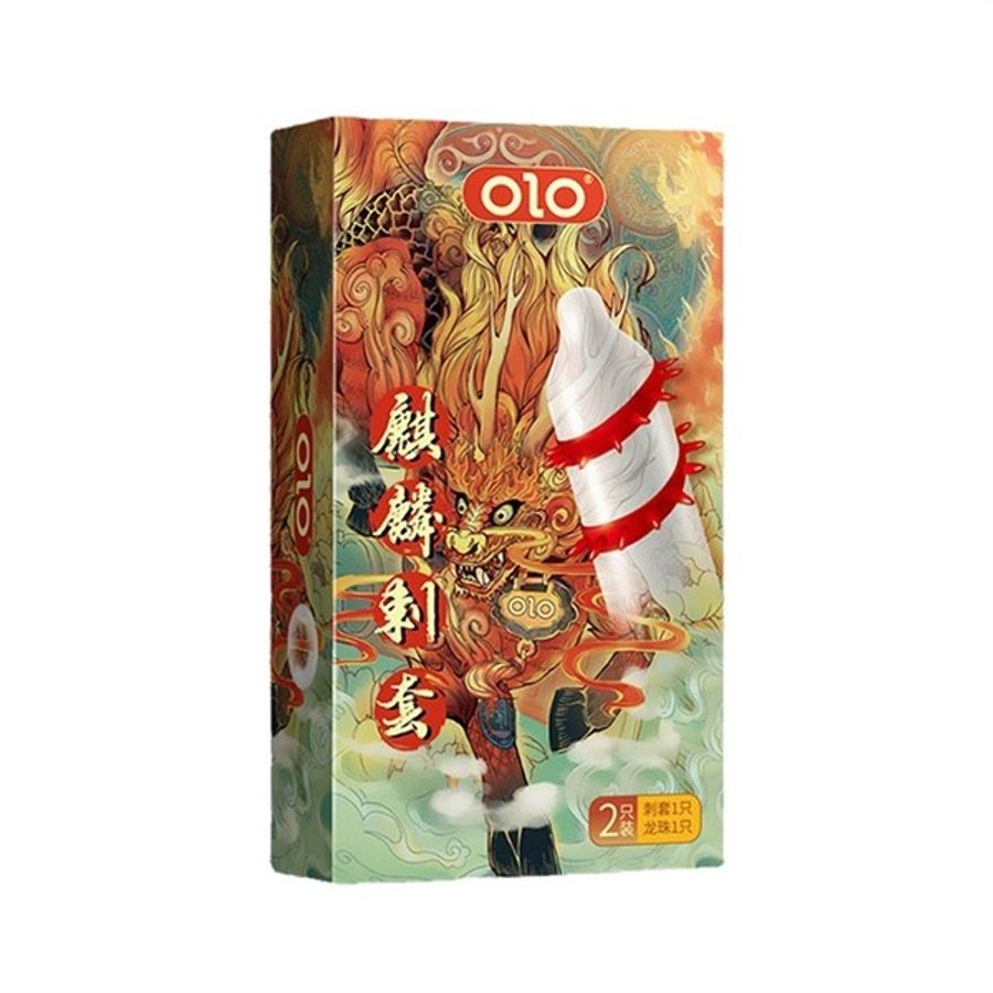 Bao cao su siêu mỏng kéo dài thời gian OLO Râu 6 Mẫu 1 cái che tên chính hãng