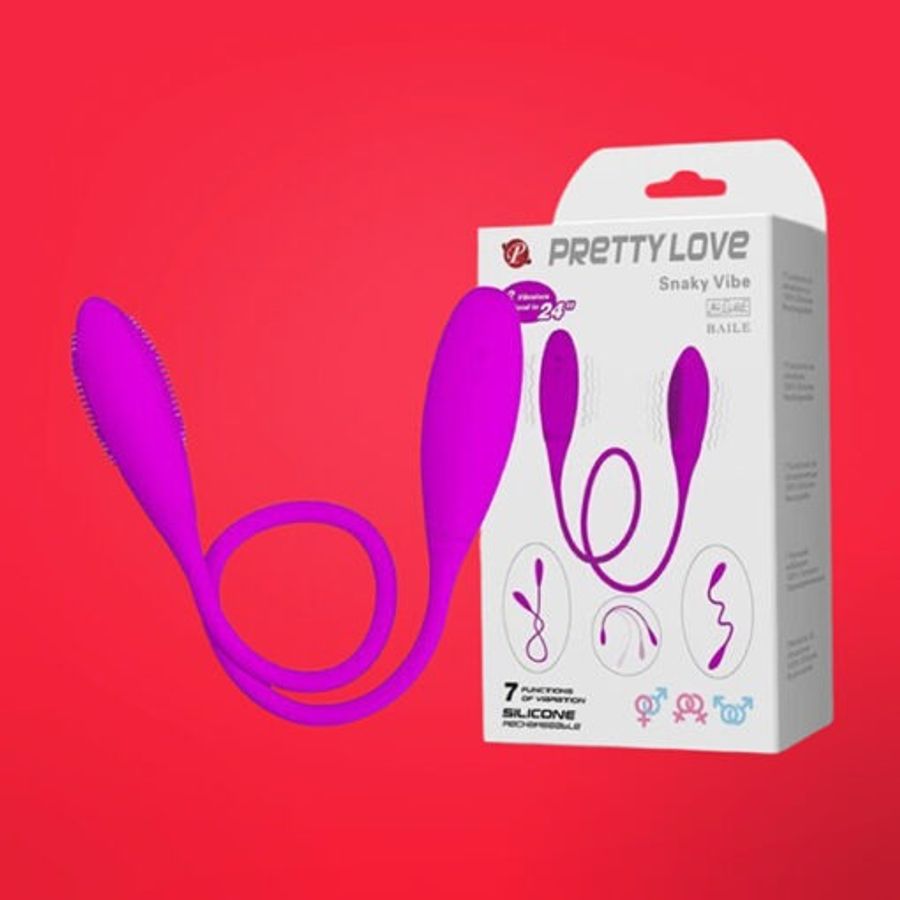Trứng rung 2 đầu dài Pretty Love Snaky Vibe Rung Cực Sướng - Chính Hãng