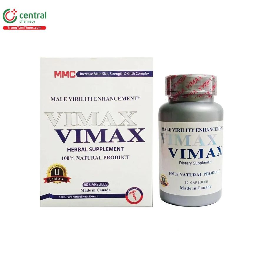 Viên uống hỗ trợ sinh lý Vimax 60 viên Chính hãng Canada 407840