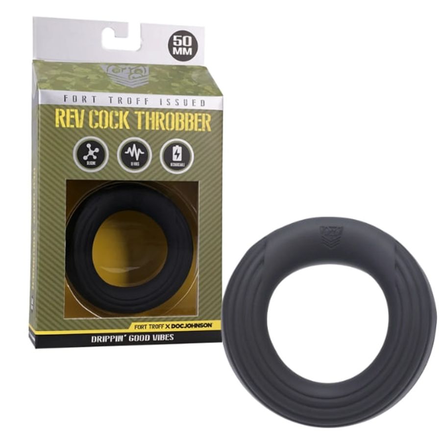 Vòng đeo dương vật Doc Johnson Fort Troff Rev Cock Throbber