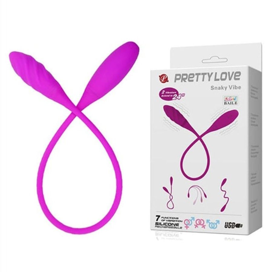 Trứng rung 2 đầu Pretty Love Snaky Vibe 7 chế độ pin sạc
