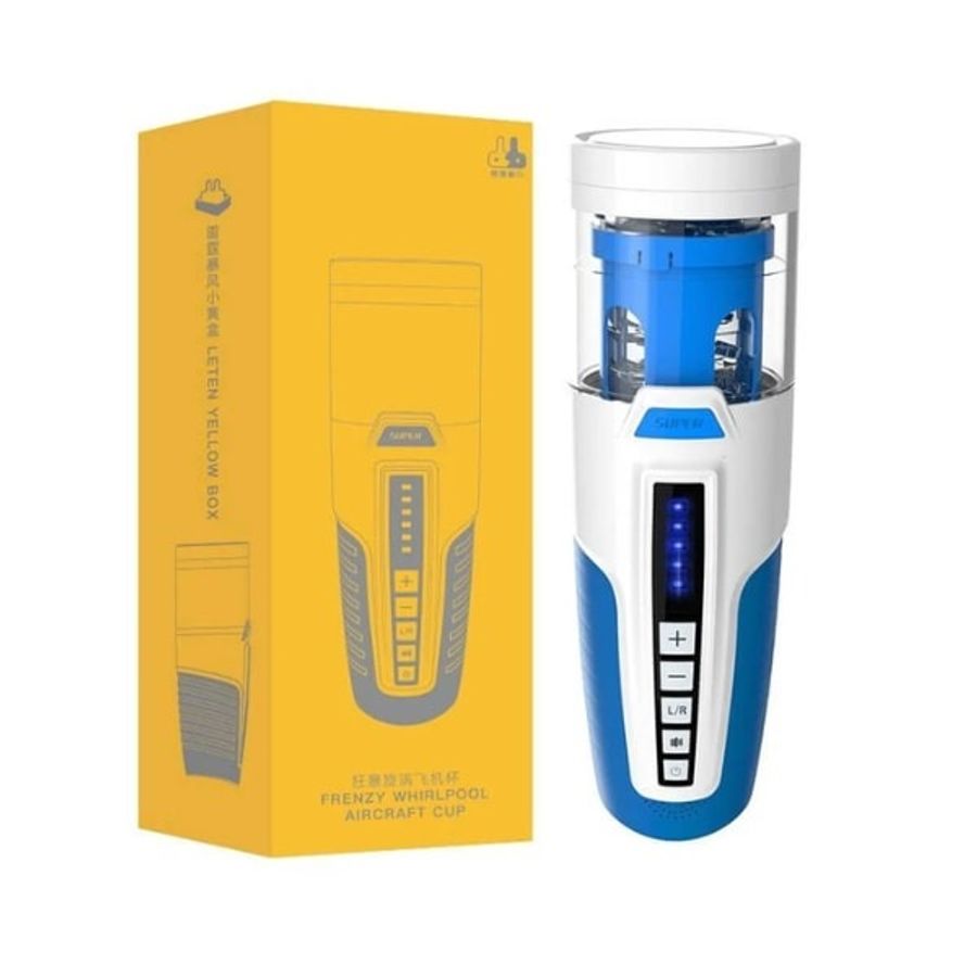 Máy âm đạo giả rung thục xoay dành cho nam Leten Frenzy Whirlpool Aircraft Cup tự động