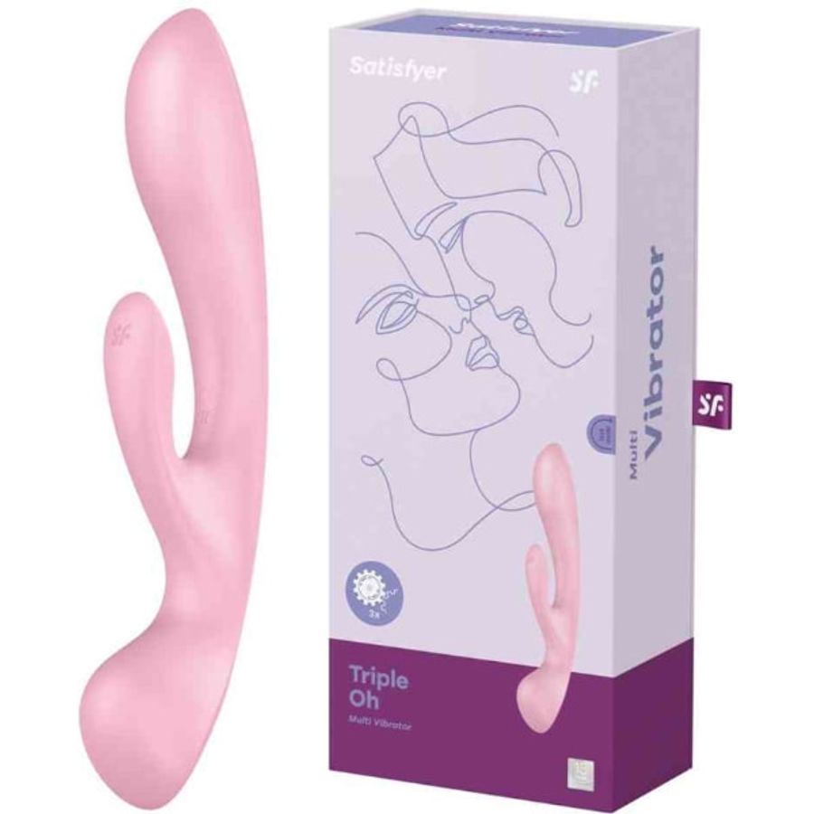 Máy rung massage kích thích nữ Satisfyer Triple Oh kích thích đa năng