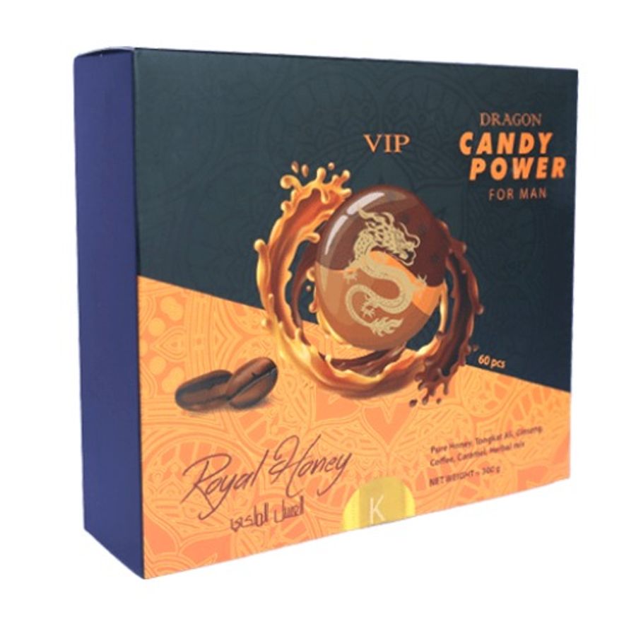 Viên kẹo ngậm nhân sâm cương và kéo dài nam 1 Hộp Vip Dragon Power Candy chính hãng