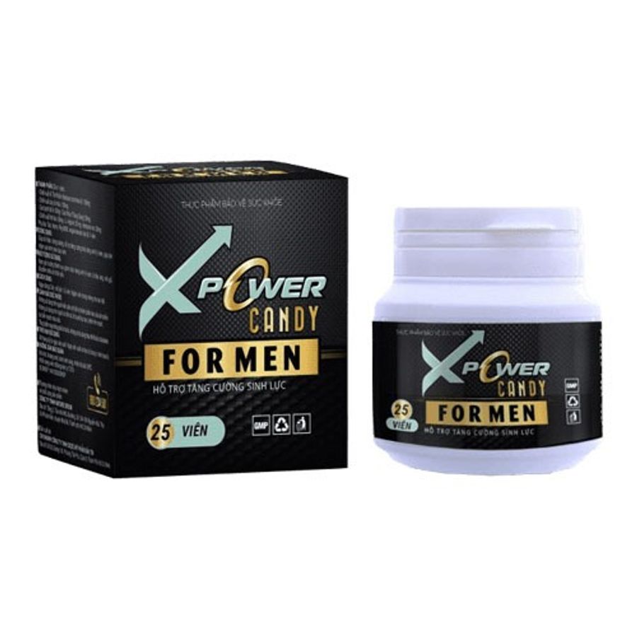 Viên kẹo ngậm nhân sâm cương và kéo dài nam 5 Viên Xpower Candy For Men chính hãng