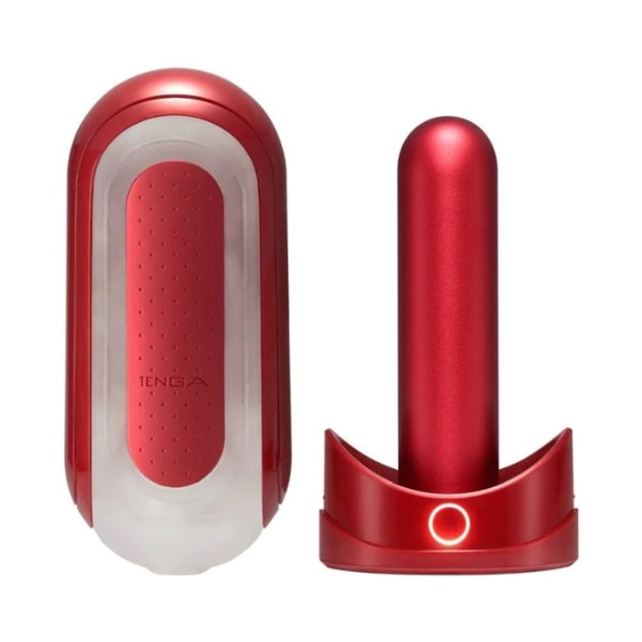 Cốc âm đạo giả Tenga Flip Zero Red And Warmer Set có sưởi ấm