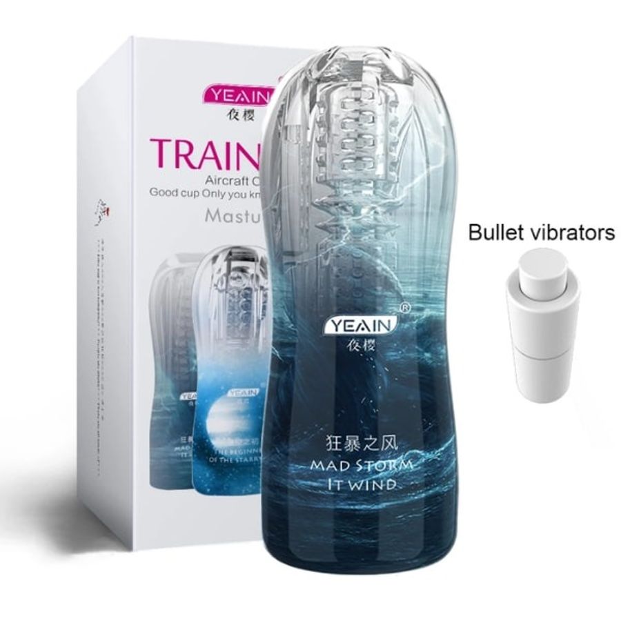 Cốc âm đạo giả Yeain Training Aircraft Cup trong suốt có rung