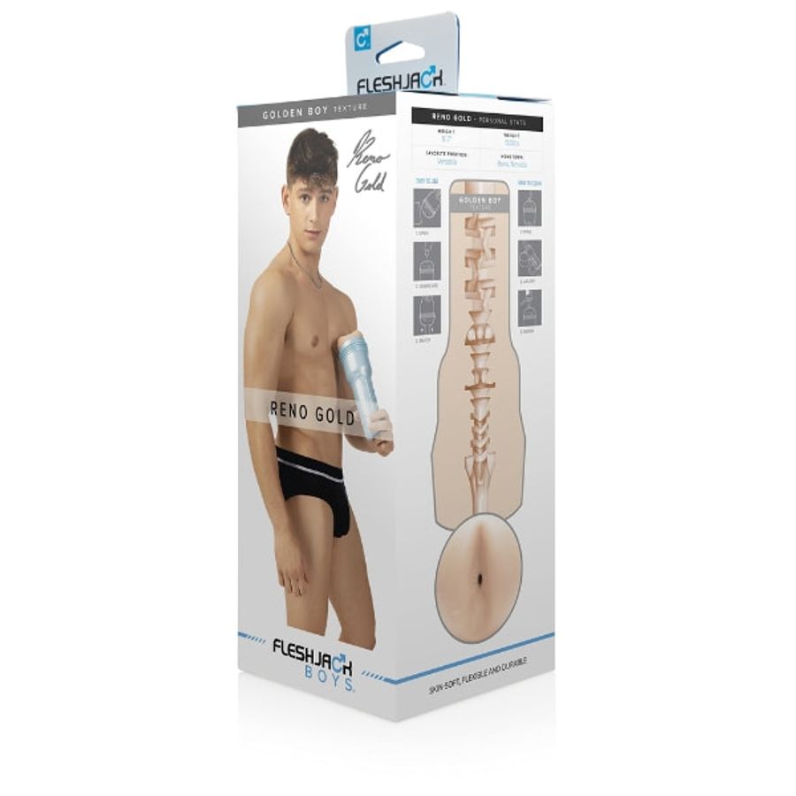 Đồ chơi hậu môn Fleshlight Reno Gold chân thật mềm mịn