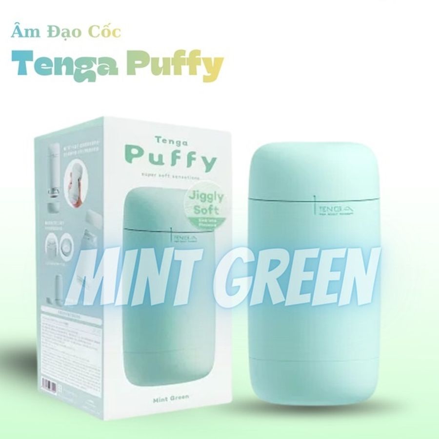 Cốc Âm Đạo Tenga Puffy Mint Green Ngụy Trang Bình Nước