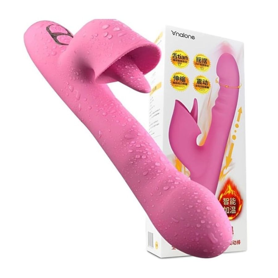 Dương vật giả 2 đầu Nalone T-May đa năng có rung sưởi ấm