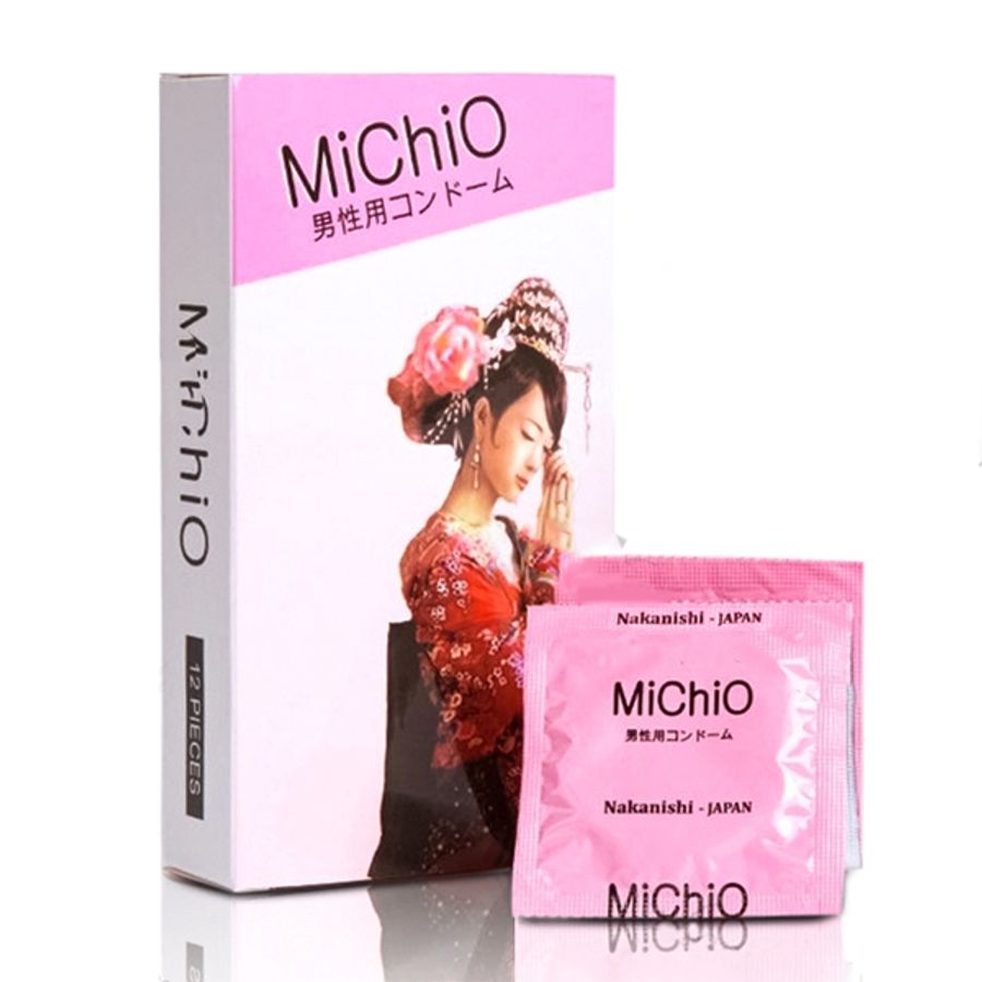 Bao cao su MiChiO Nhật Bản: Gân, Gai, Siêu mỏng – Hộp 12 cái