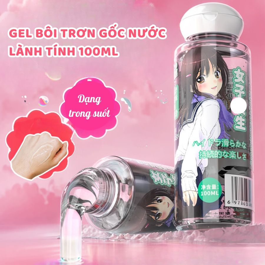 Gel bôi trơn gốc nước tính chất sữa giống tinh dịch dạng trong suốt Kawai Anime