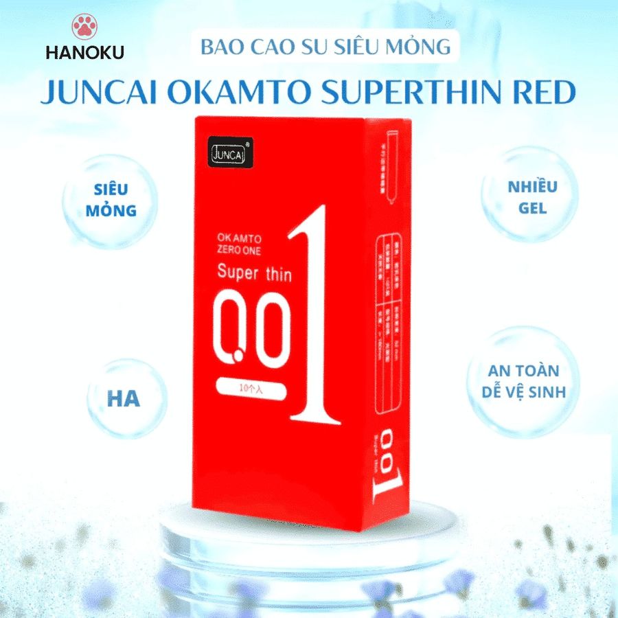 Bao cao su siêu mỏng như thật Okamoto hộp 10 cái