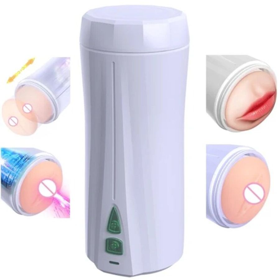 Âm đạo giả 2 đầu cầm tay: Rung nhiều cấp độ, Pin sạc