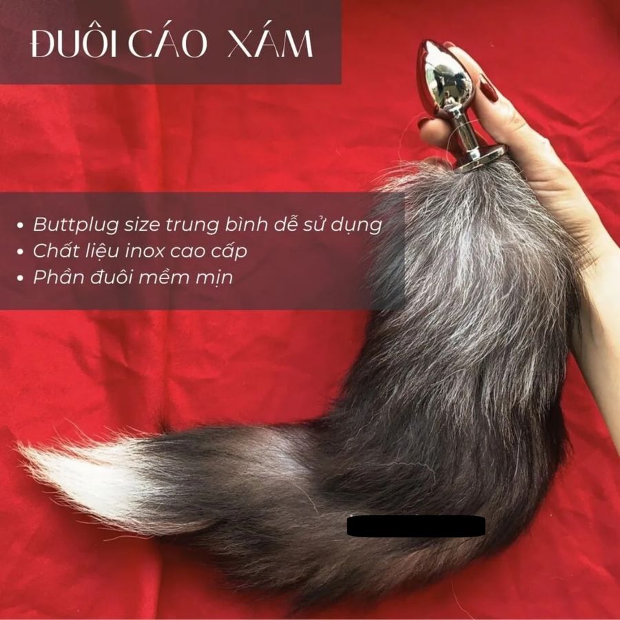Phích cắm hậu môn hóa trang Cáo Đen Butt Fox