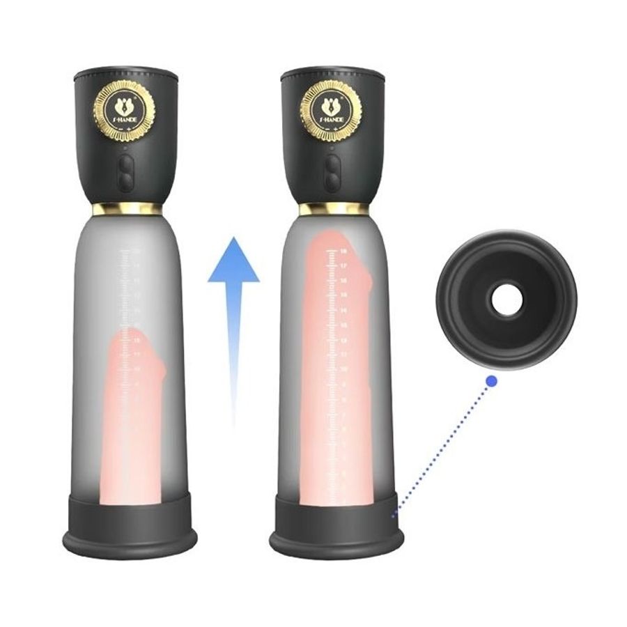 Máy tập dương vật có 5 chế độ hút sạc điện dài 22cm