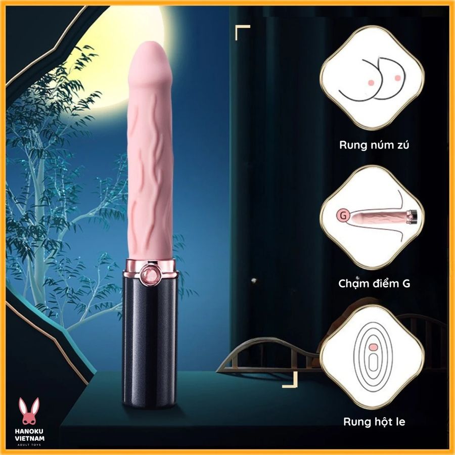 (Có video) Dương vật giả rung thục dạng thỏi son nhỏ gọn 10 chế độ