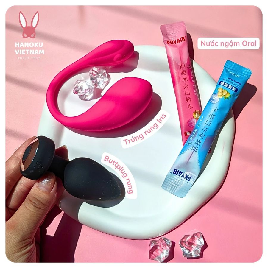 (Có video) Combo trứng rung và phích cắm kích thích đa điểm bạo dam