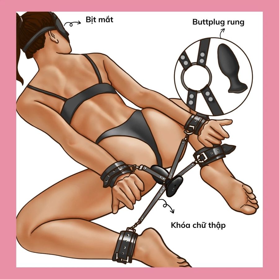 Combo kích thích BDSM Bạo dam cực mạnh dành cho cặp đôi