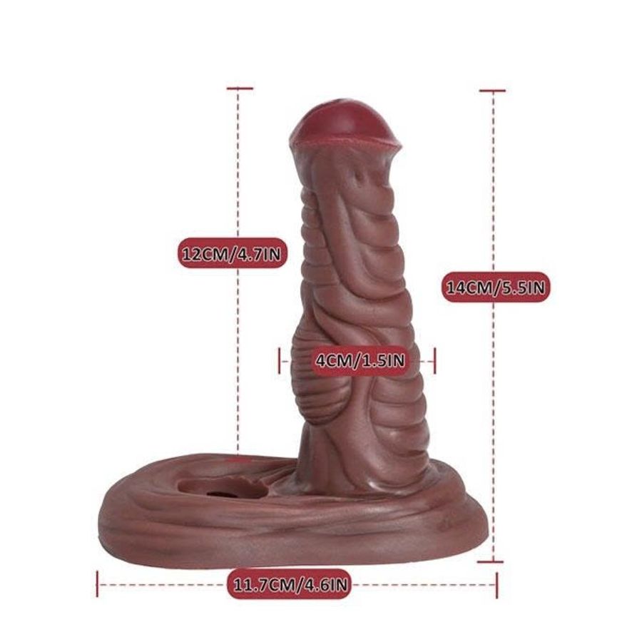 Dương vật giả silicon có phần đế to và dính tường dài 17.5cm