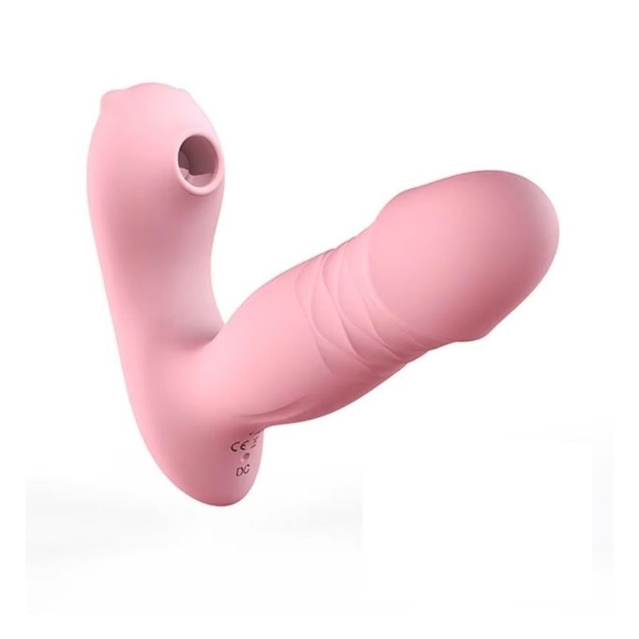 Dương vật giả rung hút điều khiển xa sạc điện dài 12.5cm 393570