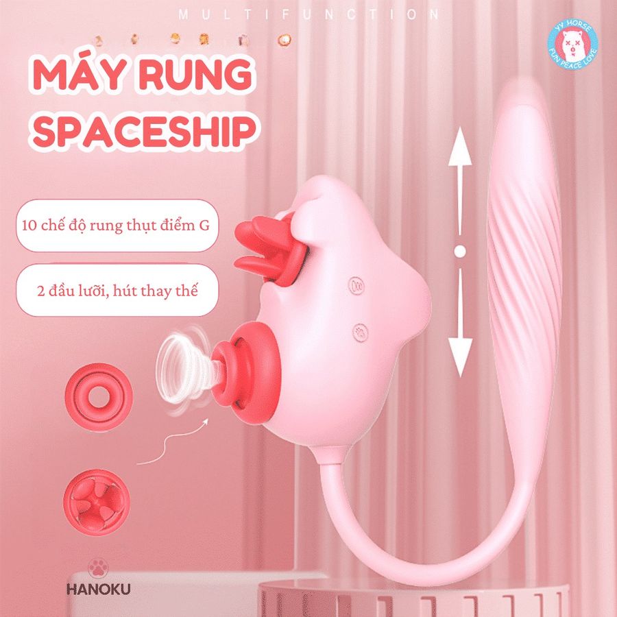 (Có video) Trứng rung tình yêu 2 đầu rung thục xoay đầu ti Spaceship