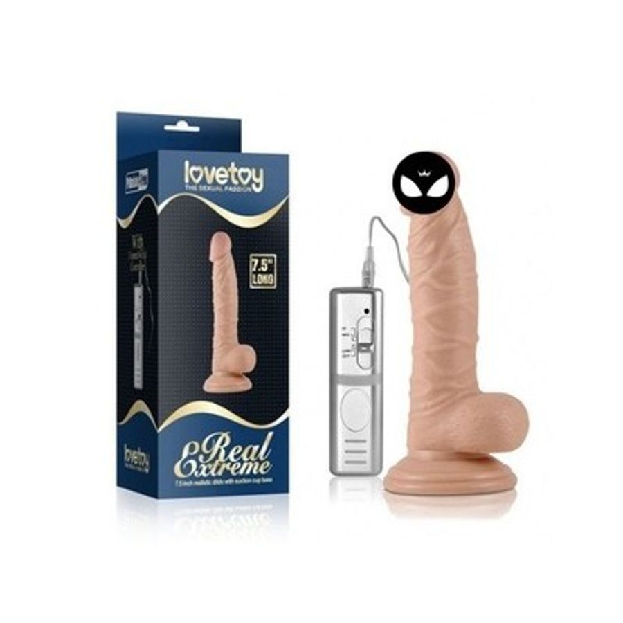 Dương vật giả chất liệu silicon dài 19cm với 3 tần số rung