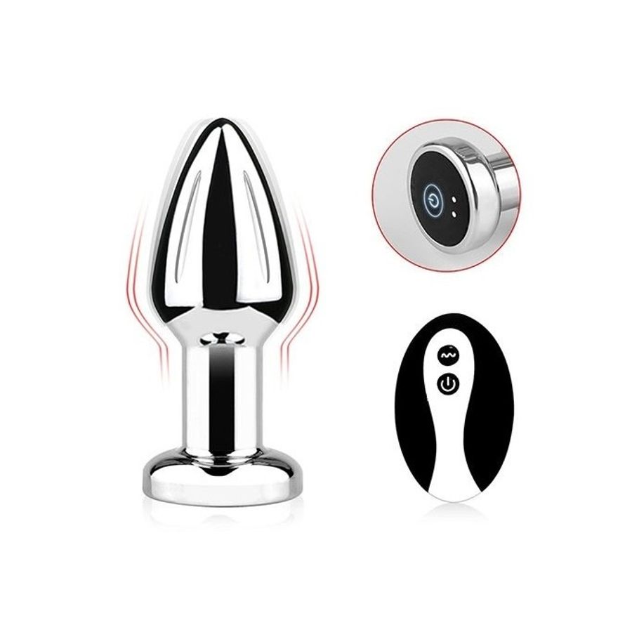 Butt plug phích cắm hậu môn inox có điều khiển từ xa