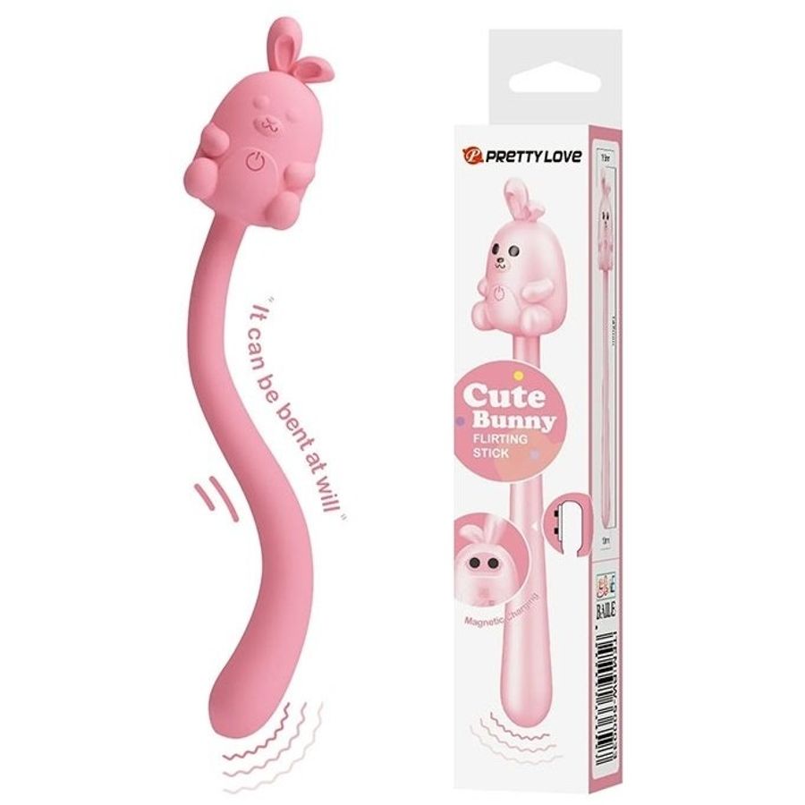 Máy rung tai thỏ với 7 chế độ có thể uốn cong dài 142mm