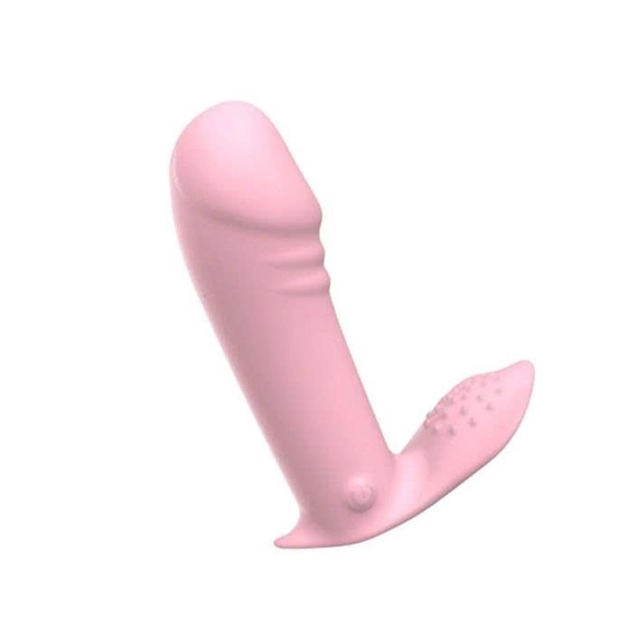 Dương vật giả rung chất liệu silicon mềm mại màu hồng
