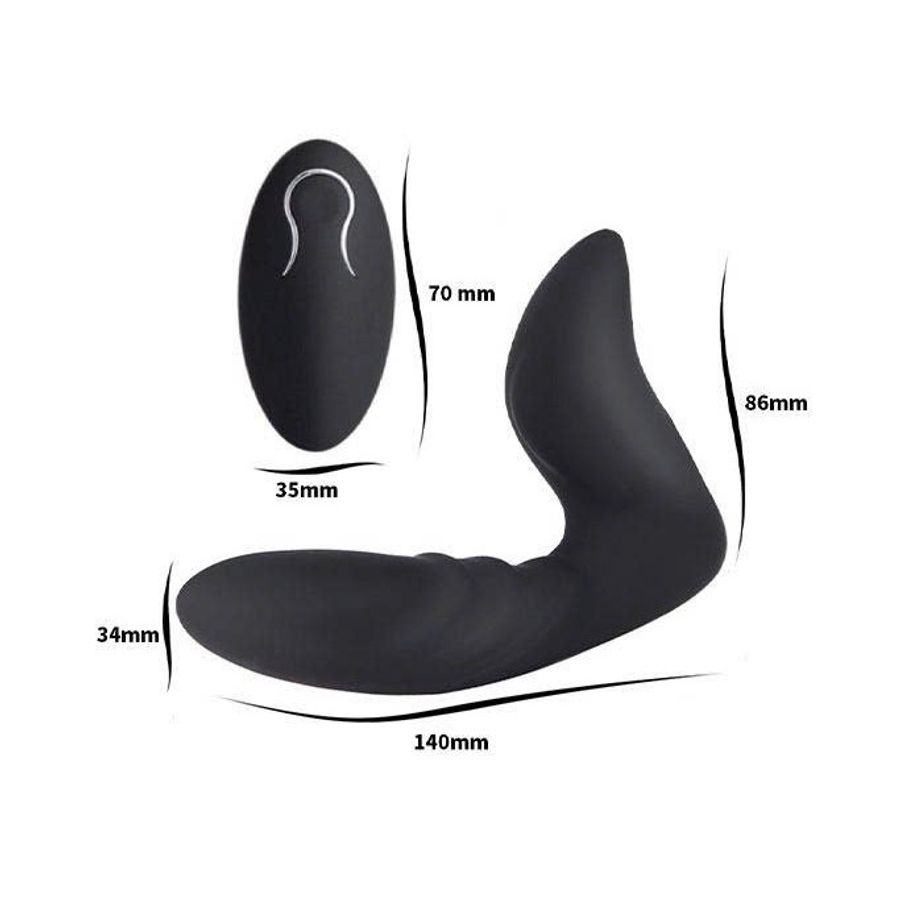 Máy rung hậu môn silicon có điều khiển từ xa và sạc USB