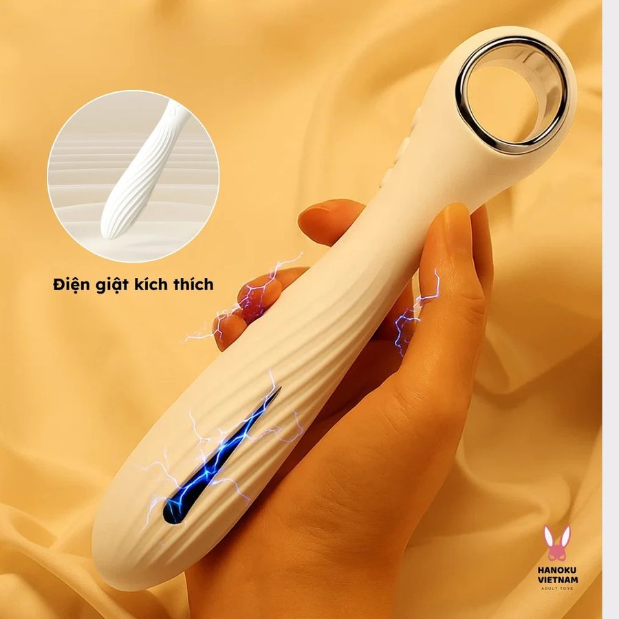 (Có video) Dương vật giả rung thục điện gây tê kích thích cao cấp Svakom