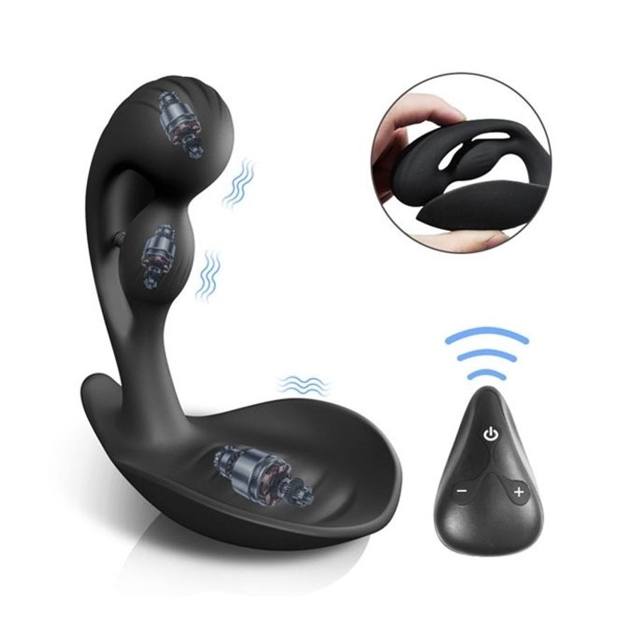 Máy mát xa tuyến tiền liệt rung 10 chế độ dài 10.5cm