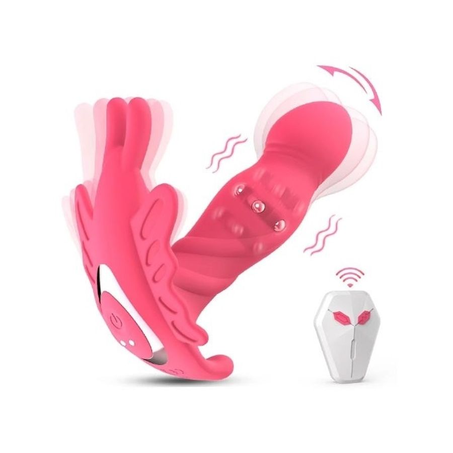 Dương vật giả silicon với đế hình con cua rung 9 chế độ