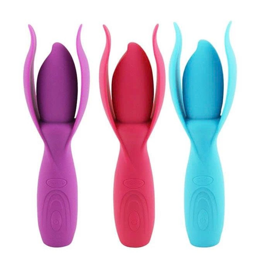 Máy rung âm vật silicon 10 tần số sạc điện dài 15.5cm