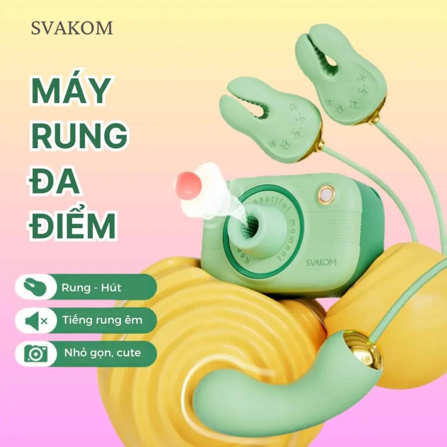 (có video) Trứng rung ngụy trang máy ảnh cao cấp Svakom 3in1 Telephone