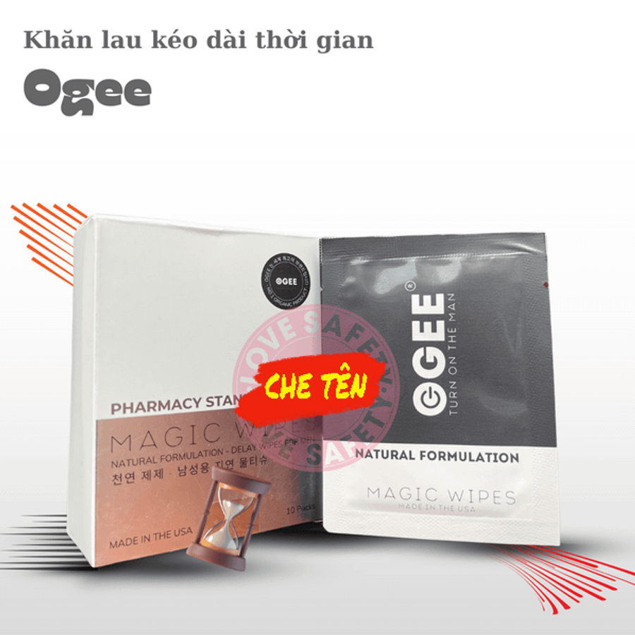 Khăn lau kéo dài thời gian lâu ra nam tiện dụng Ogee Chính hãng